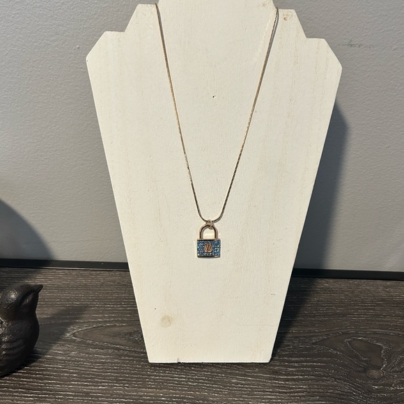 Repurposed Authentic Louis Vuitton crystal padlock charm upcycled - Picture 4 of 6